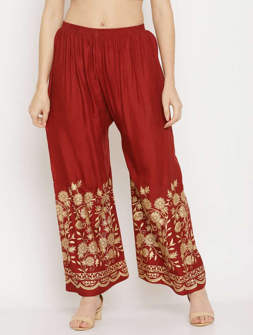 women bottom placement print palazzo