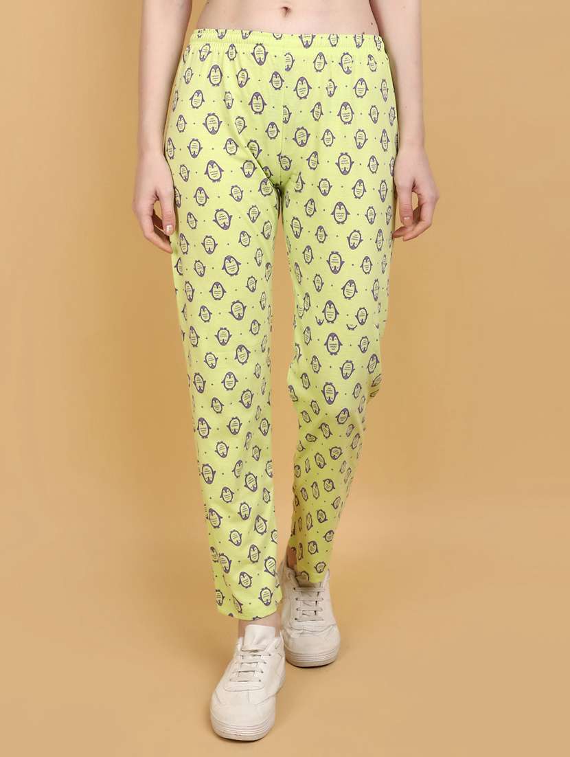 women printed mid rise track pant