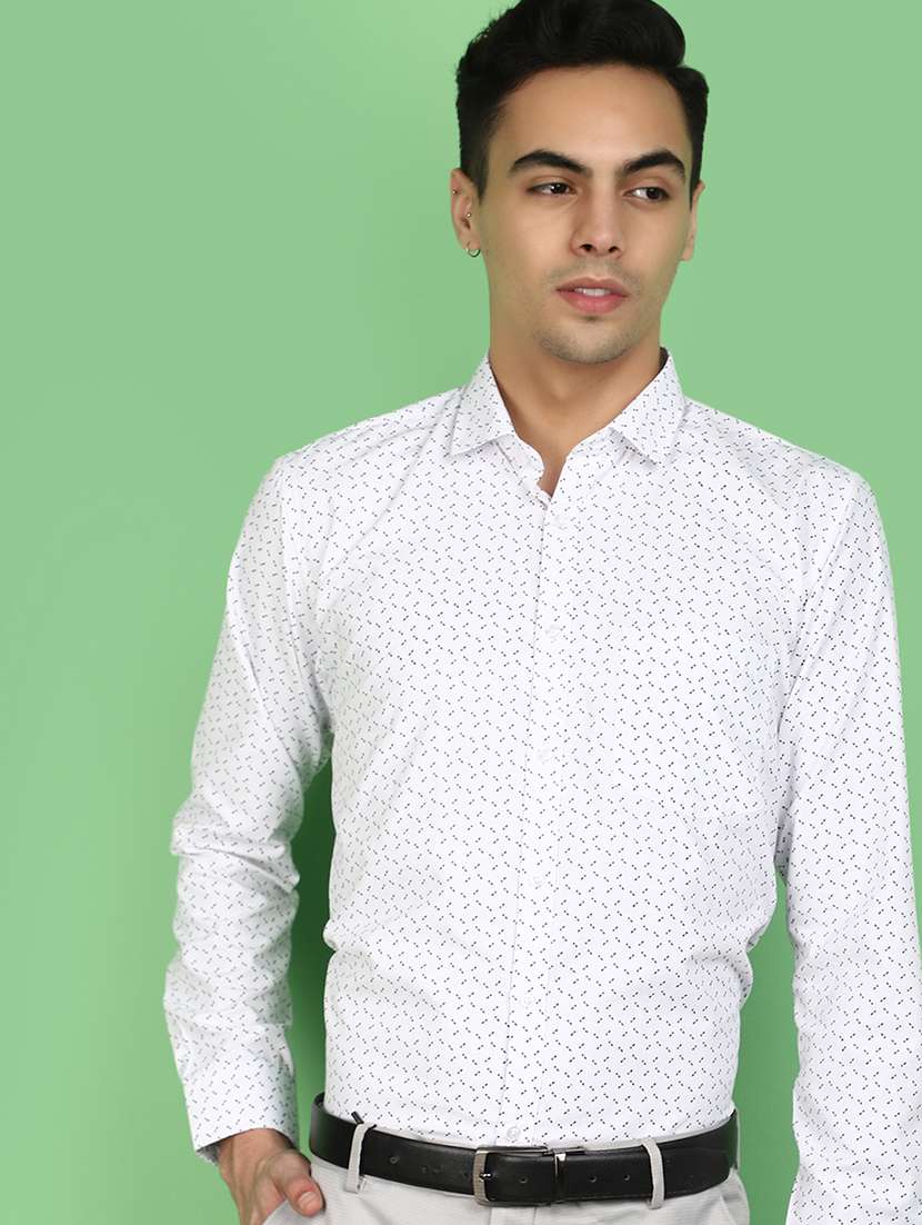 men long sleeved printed formal shirt - 20948602 -  Standard Image - 2