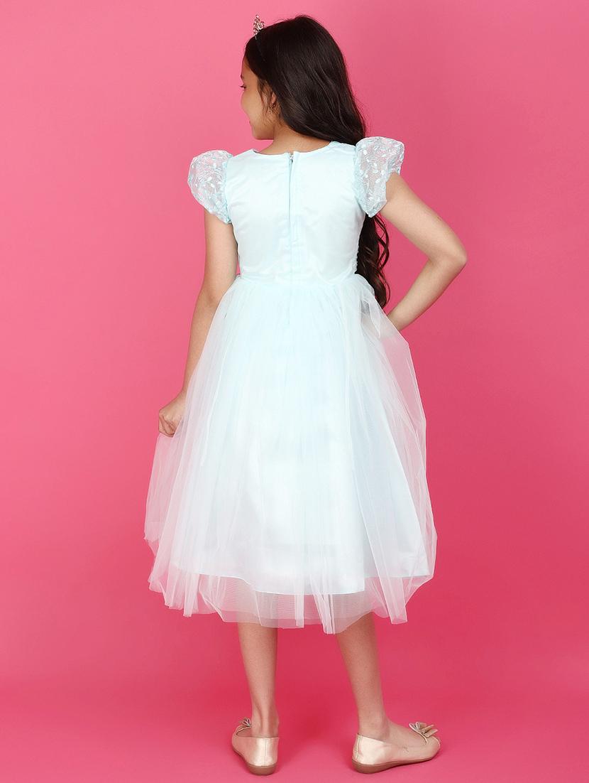 light blue embroidered detailed dress - 20948619 - Standard Image - 2
