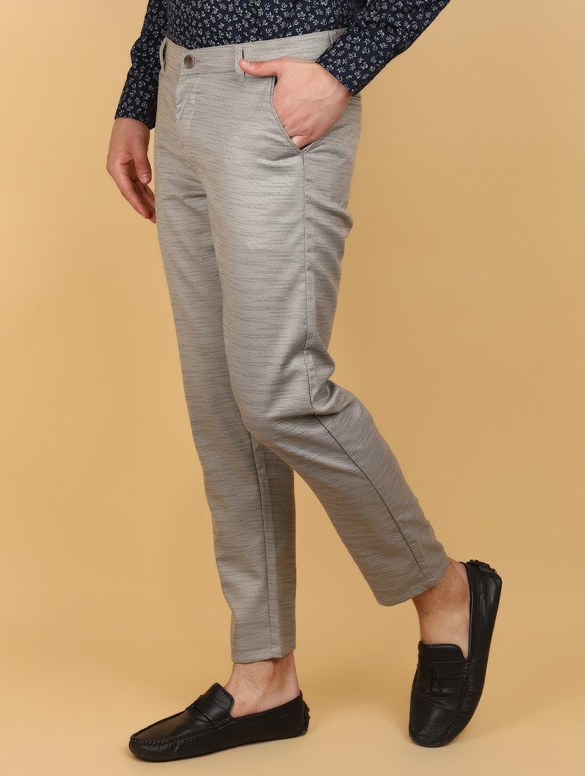 men solid ankle length chinos - 20948724 - Standard Image - 2