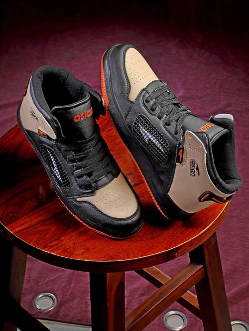 black & beige detailed lace up sneakers - 20948841 - Standard Image - 0