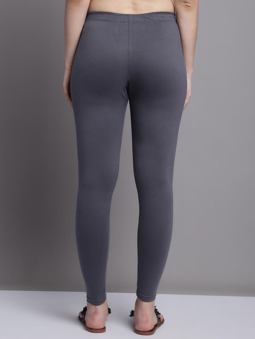 grey cotton lycra leggings - 20948851 - Standard Image - 2