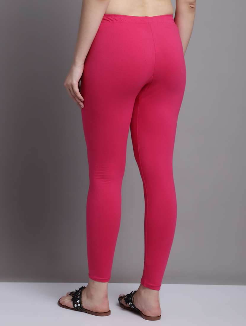 pink cotton lycra leggings - 20948853 -  Standard Image - 2