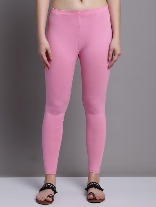 pink cotton lycra leggings - 20948864 -  Standard Image - 0