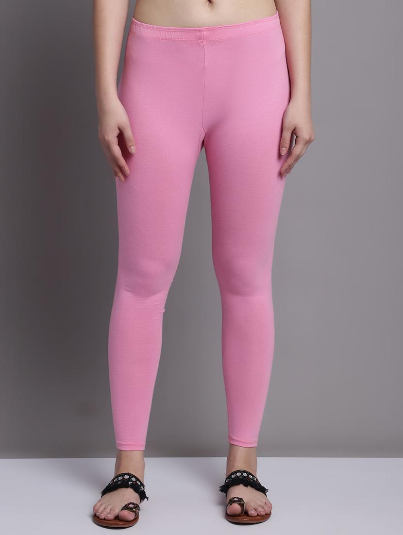pink cotton lycra leggings - 20948864 -  Zoom Image - 0