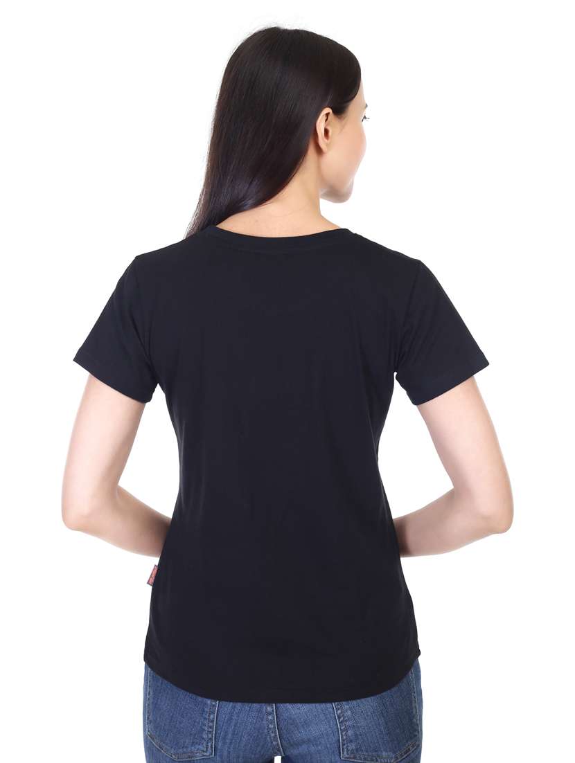 women round neck front printed t-shirt - 20949320 -  Standard Image - 2