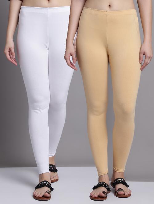 pack of 2 solid cotton leggings - 20950996 -  Standard Image - 0