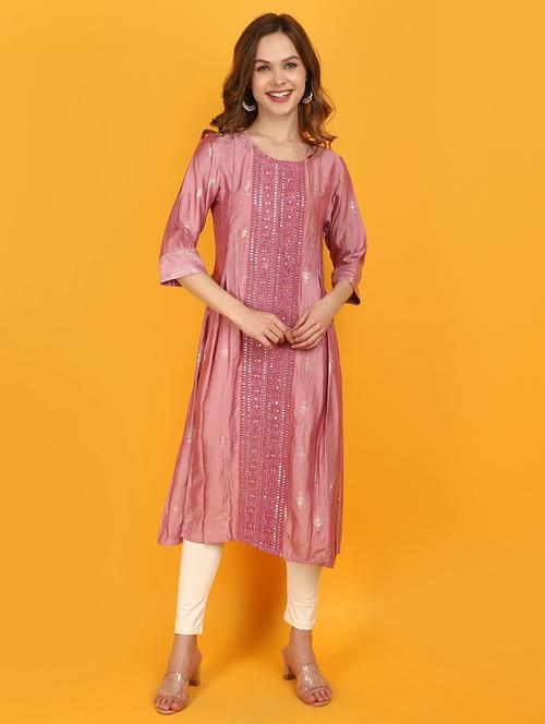 women round neck a-line kurta - 20951205 -  Standard Image - 0