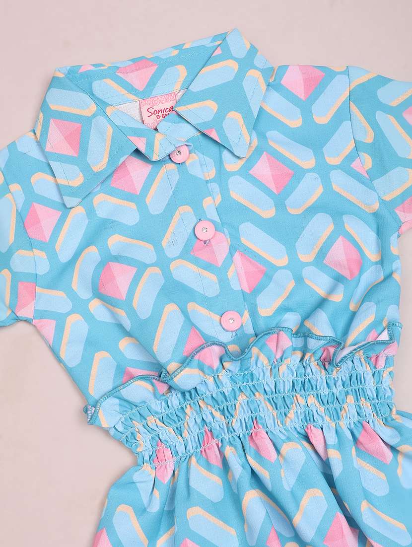 girls blue printed capri set - 20951221 -  Standard Image - 2