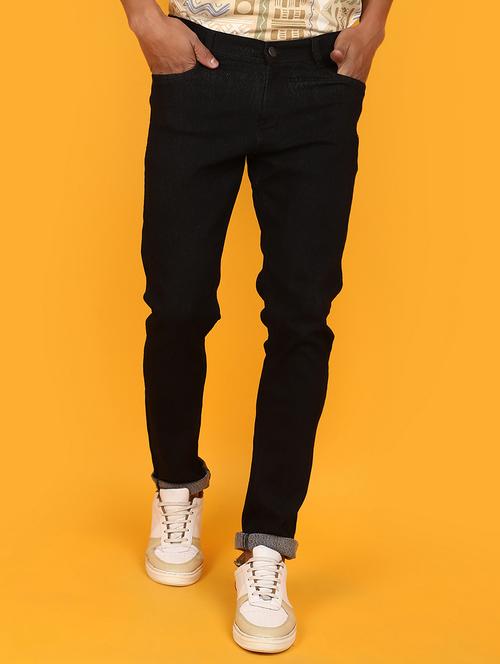 men mid rise plain denim jeans - 20951237 - Standard Image - 0