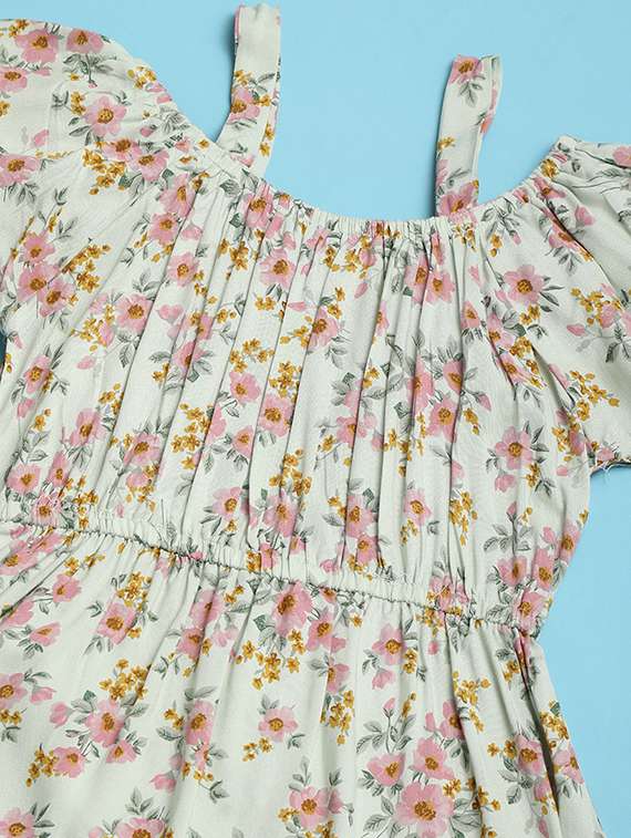 girls light green printed frock - 20951265 -  Standard Image - 2