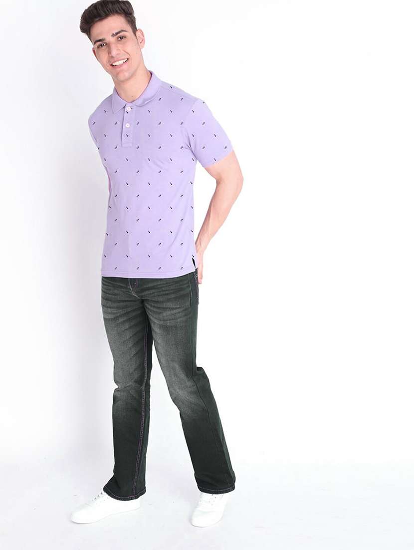 men polo neck printed t-shirt - 20952028 -  Standard Image - 2