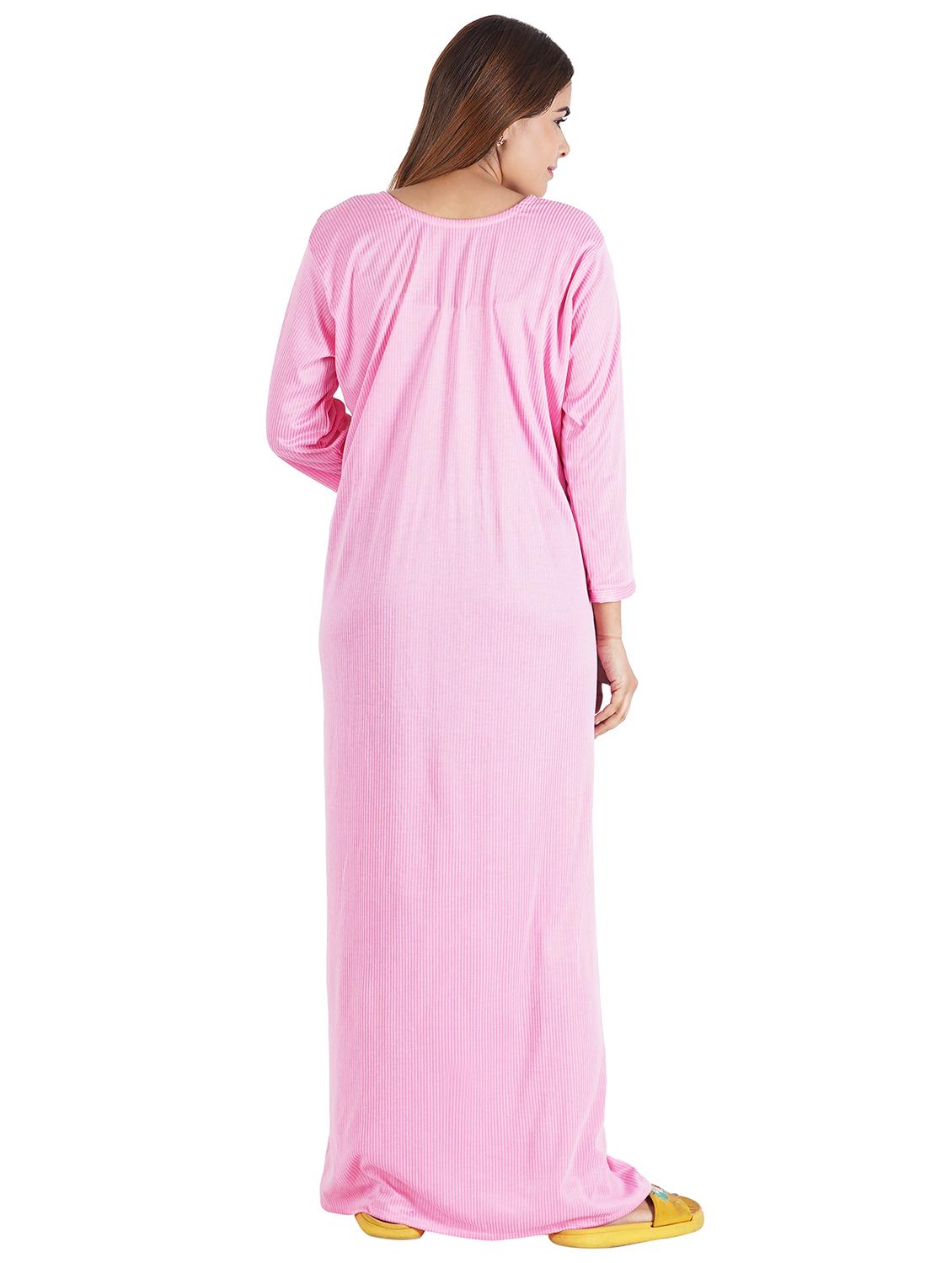 scoop neck embroidered nighty - 20957024 - Standard Image - 2