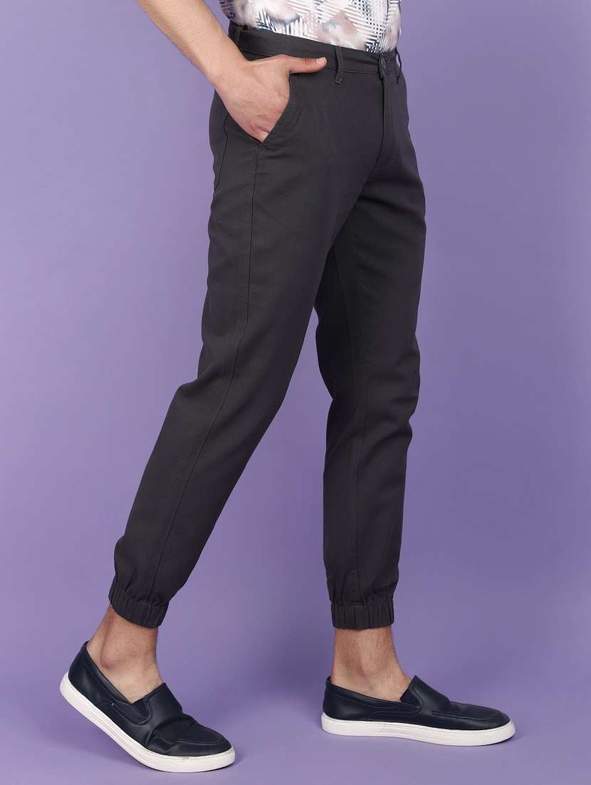 men solid ankle length joggers - 20957465 -  Standard Image - 2