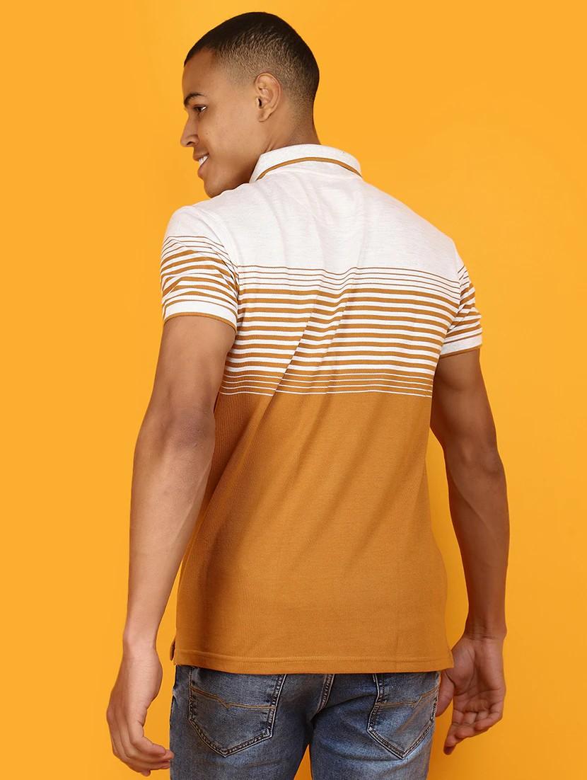men mustard regular fit polo t-shirt - 20957486 - Standard Image - 2