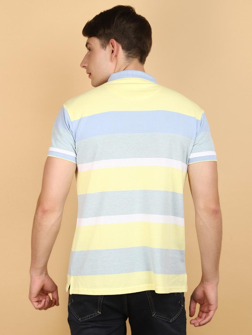men multi colored regular fit polo t-shirt - 20957513 - Standard Image - 2