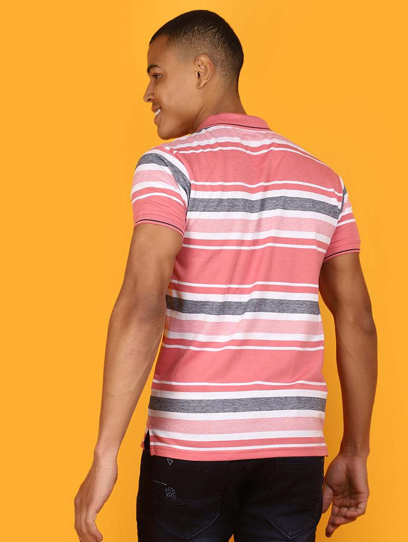 men polo neck striped t-shirt - 20957557 - Standard Image - 2