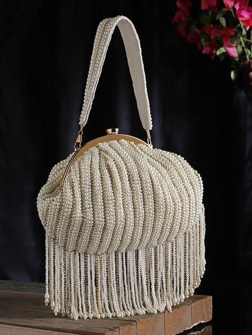 embellished faux silk box clutch - 20957987 - Standard Image - 0