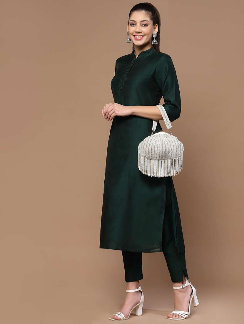 Embellished Faux Silk Box Clutch