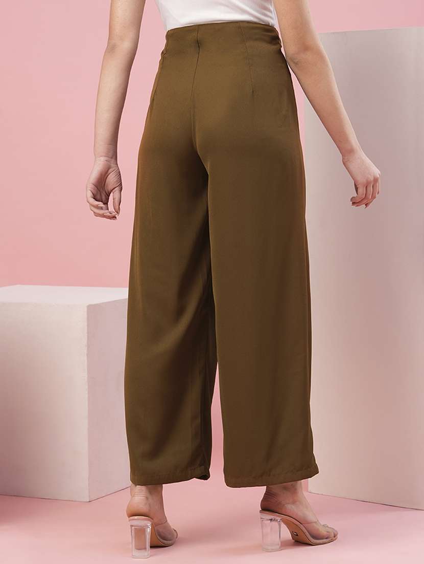 women solid wide leg trouser - 20958585 -  Standard Image - 2