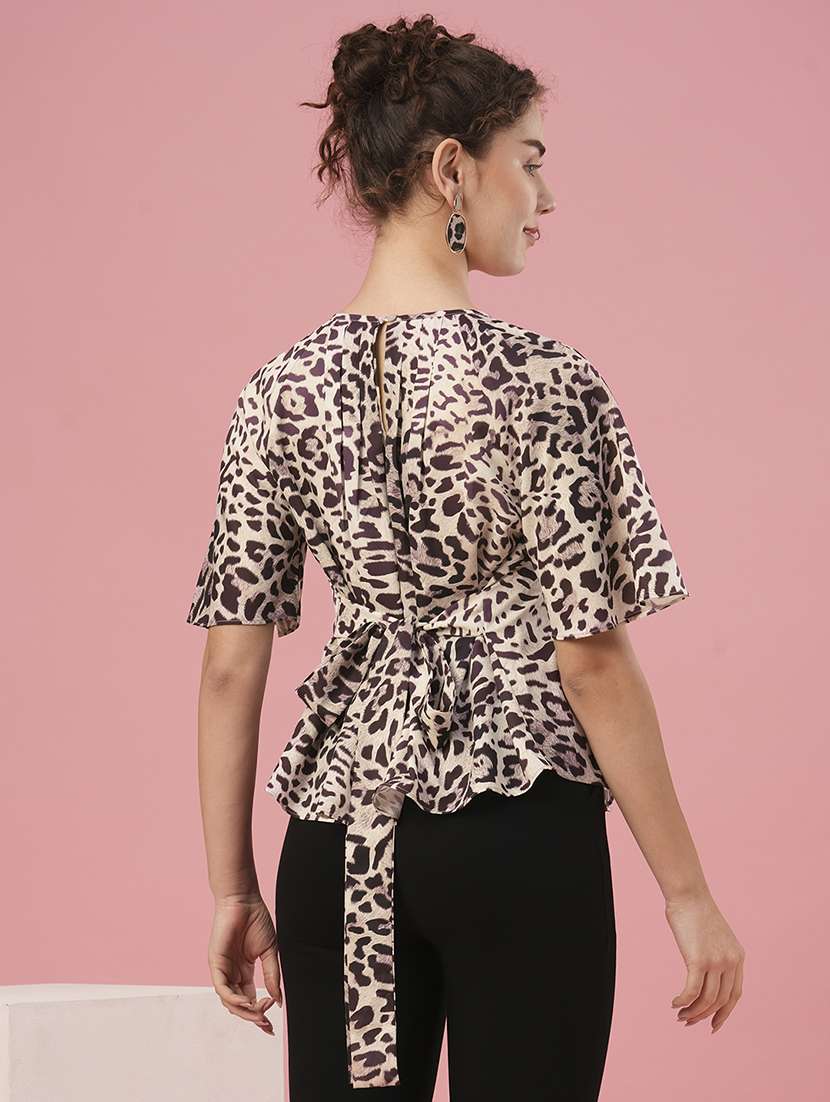 beige polyester regular top - 20958609 -  Standard Image - 2