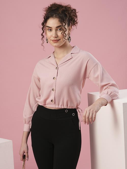 pink polyester regular top - 20958632 - Standard Image - 0