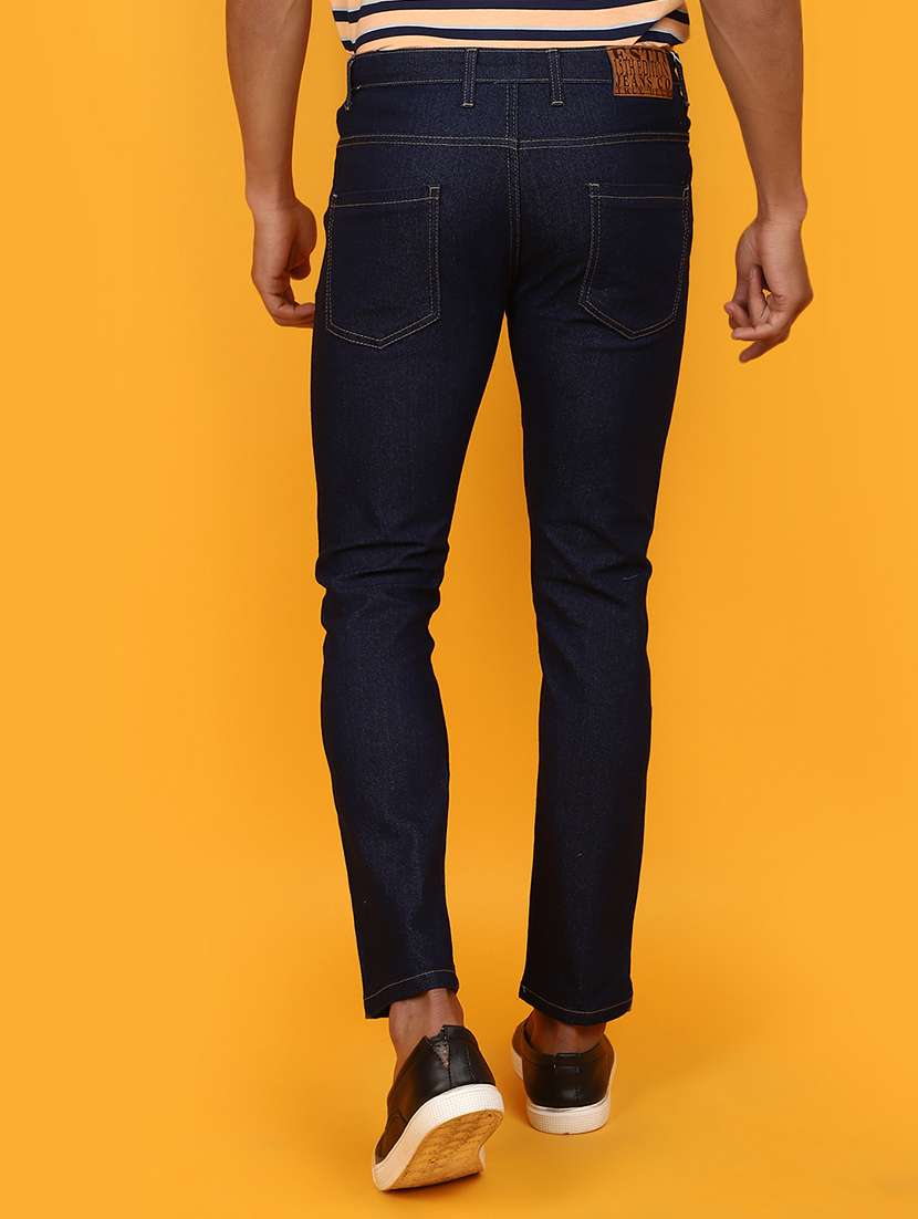 men mid rise plain denim jeans - 20958754 -  Standard Image - 2