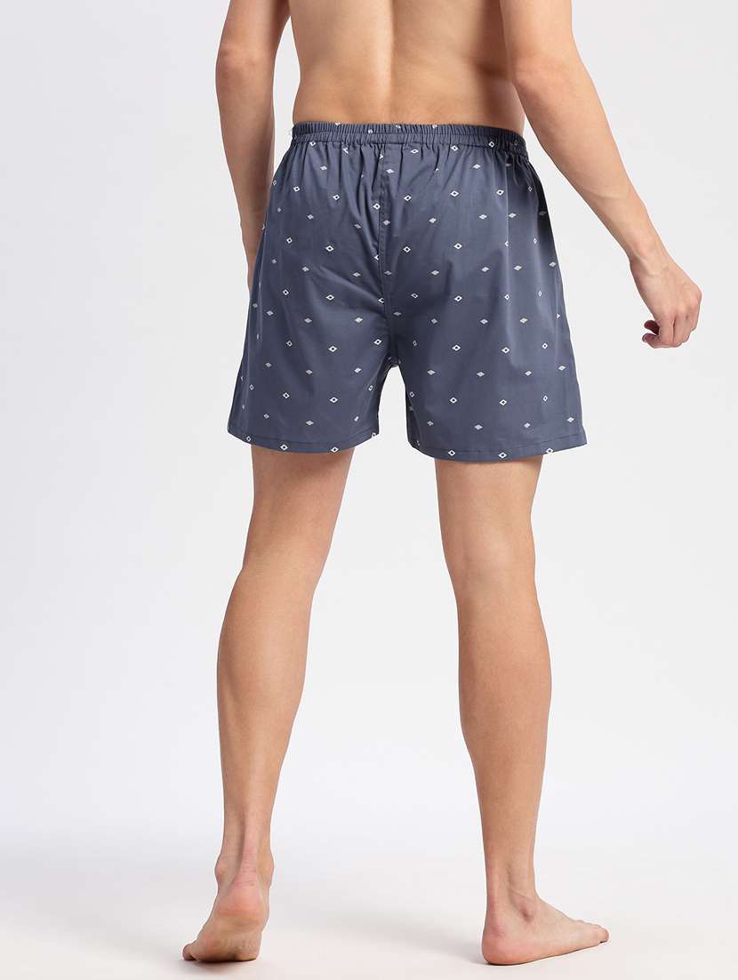 men blue printed boxer - 20960520 -  Standard Image - 2