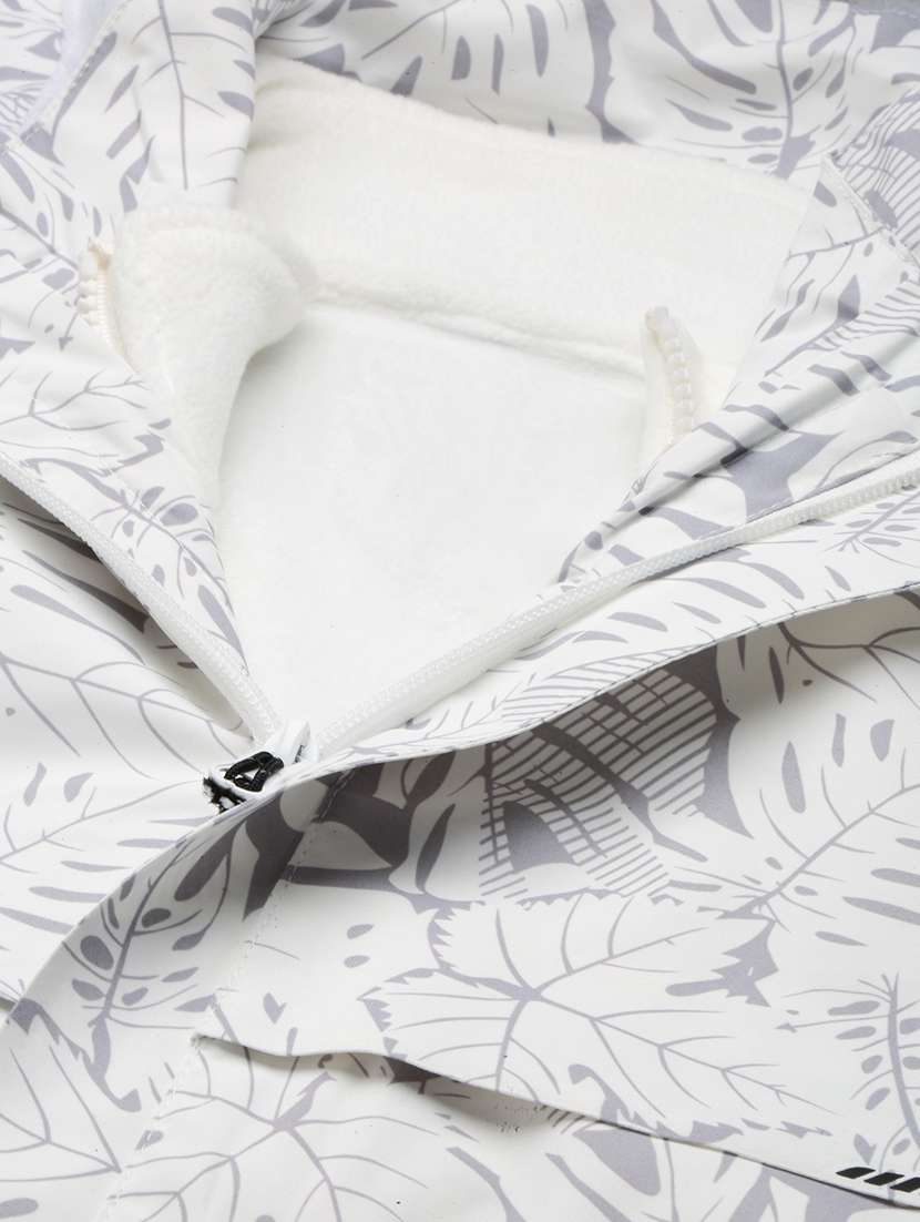 white printed detailed casual jacket with sweatshirt - 20960547 -  Standard Image - 7