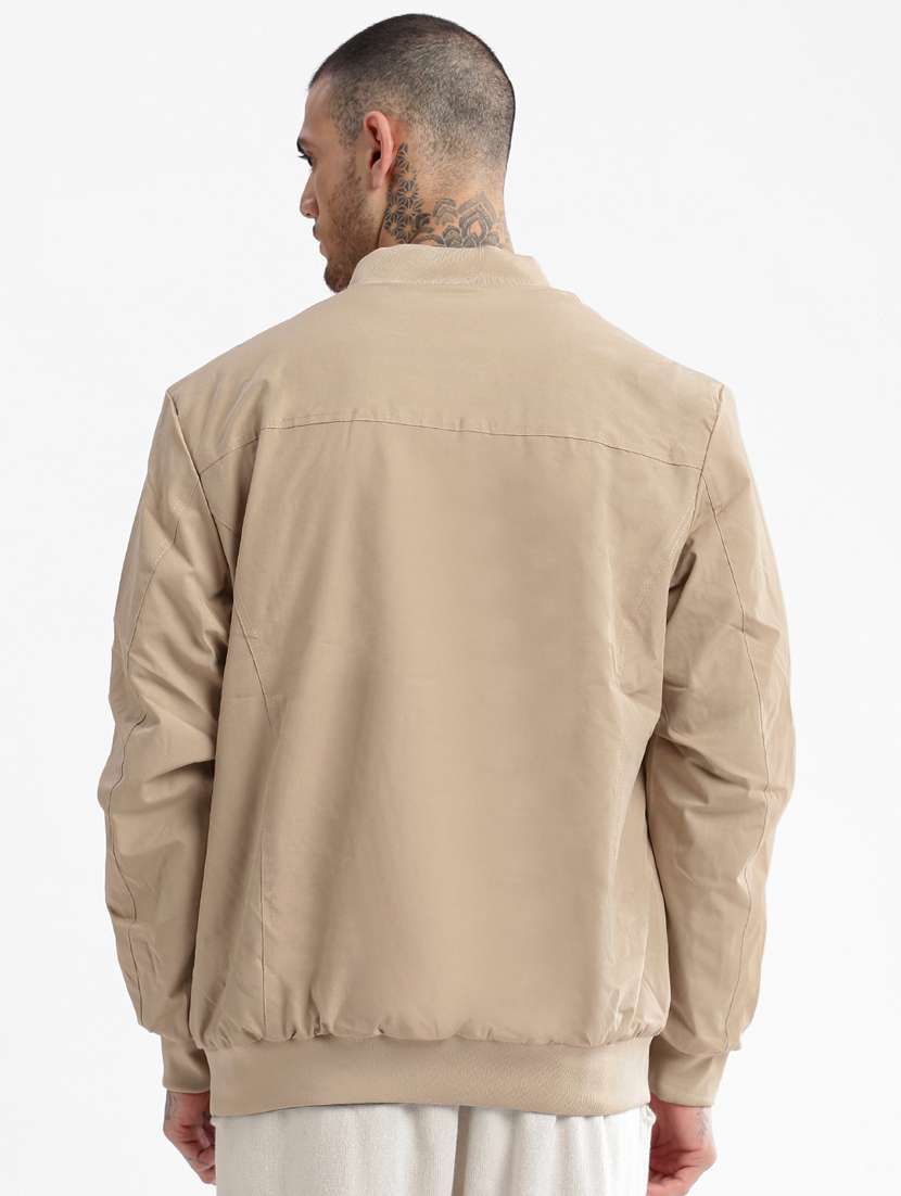 solid blue detailed casual reversible jacket - 20960590 - Standard Image - 2