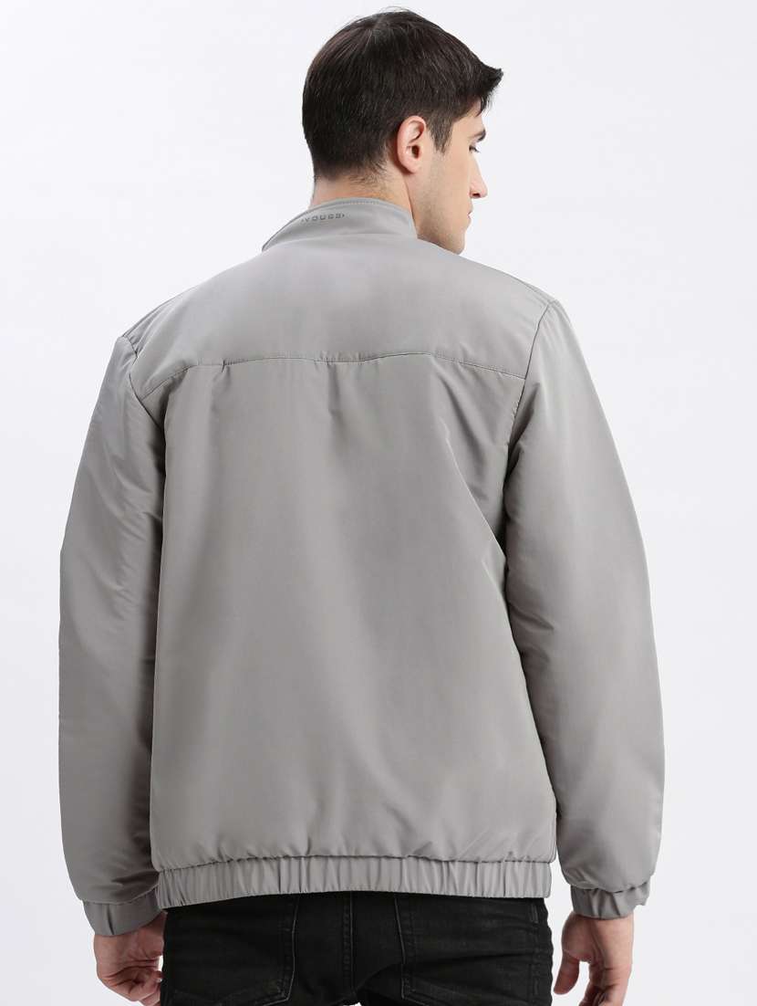grey striped detailed casual jacket - 20960605 -  Standard Image - 2