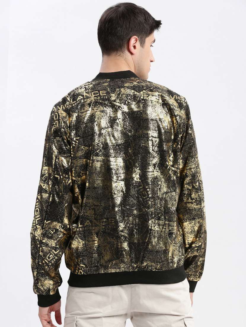 black printed casual jacket - 20960673 -  Standard Image - 2