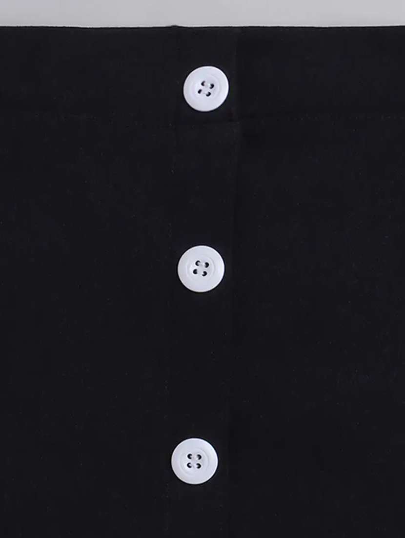 black solid flared skirt - 20960677 -  Standard Image - 2