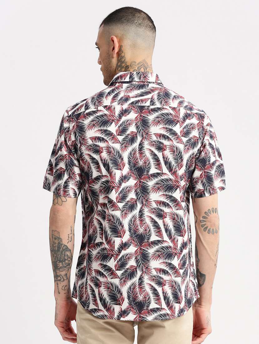 men white printed casual shirt - 20960694 -  Standard Image - 2