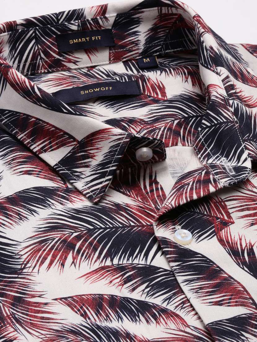 men white printed casual shirt - 20960694 -  Standard Image - 7