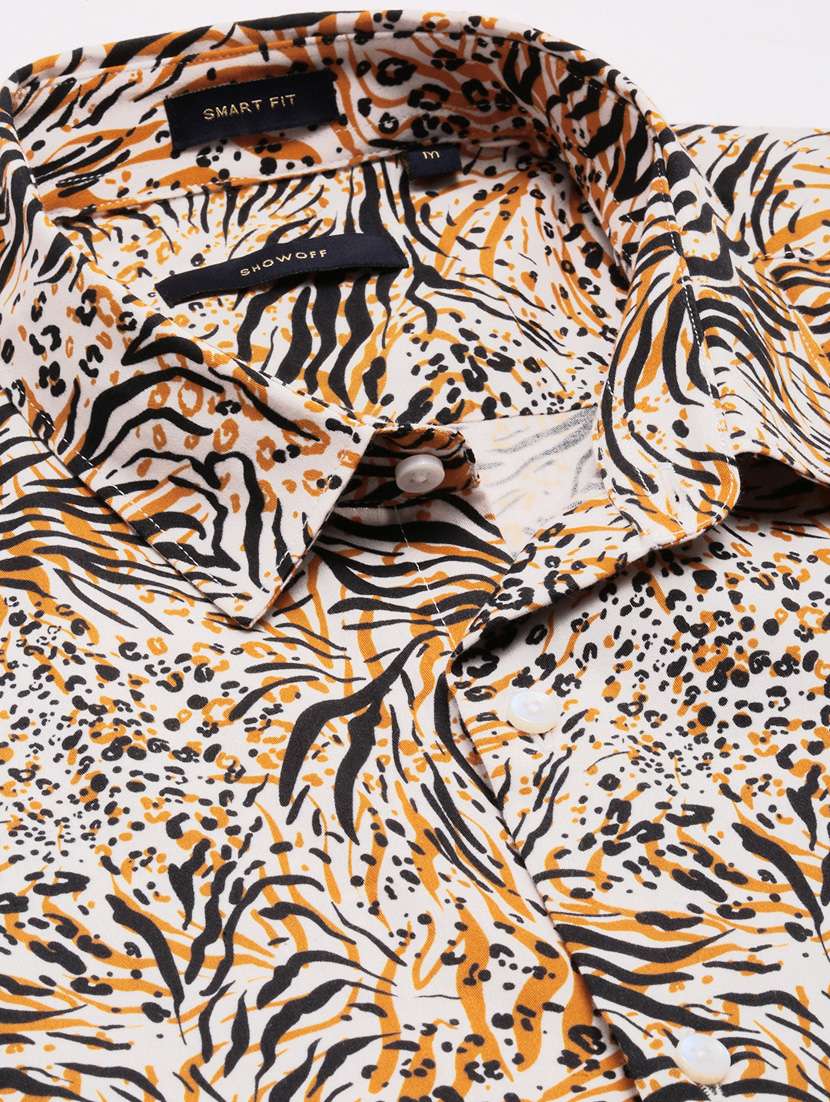 men short sleeve animal printed casual shirt - 20960697 - Standard Image - 7
