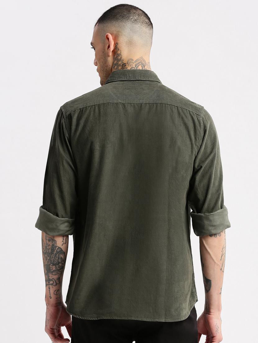 men collared long sleeve casual shirt - 20960727 - Standard Image - 2