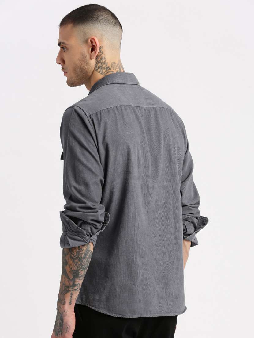 men collared long sleeve casual shirt - 20960728 -  Standard Image - 2