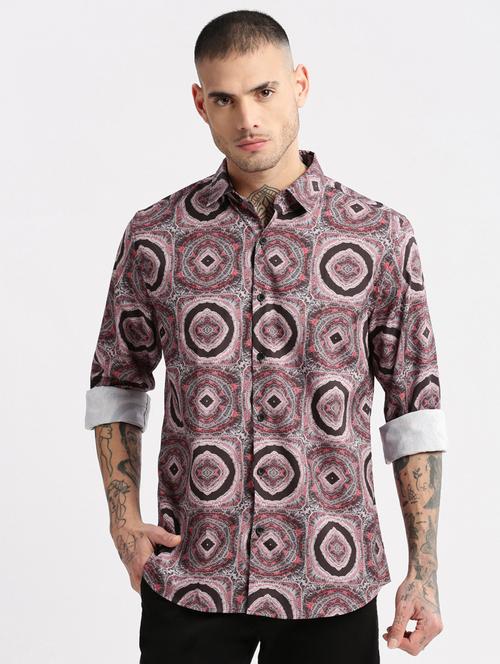men collared long sleeve casual shirt - 20960756 - Standard Image - 0