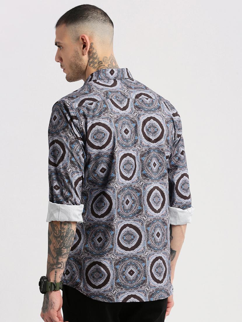 men collared long sleeve casual shirt - 20960758 - Standard Image - 2