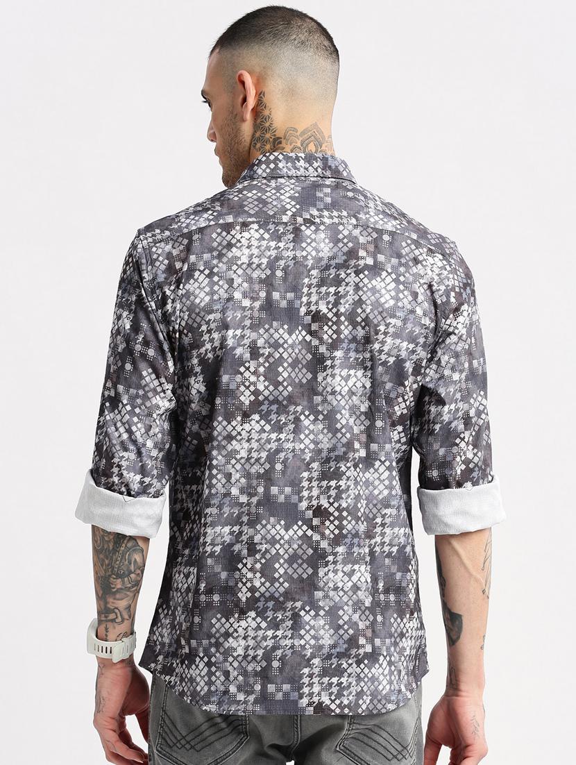 men collared long sleeve casual shirt - 20960759 - Standard Image - 2