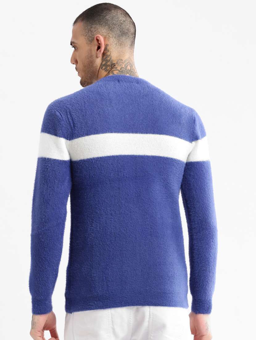 men long sleeved color block pullover - 20960852 -  Standard Image - 2