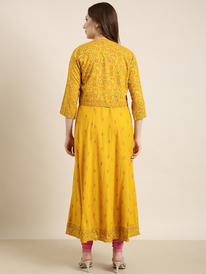 women sleeveless anarkali kurta with jacket - 20960880 - Standard Image - 2