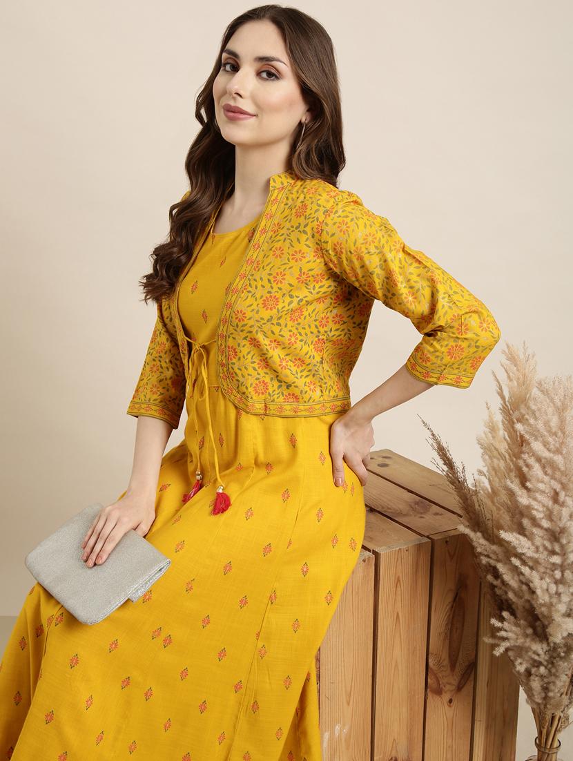 women sleeveless anarkali kurta with jacket - 20960880 - Standard Image - 7