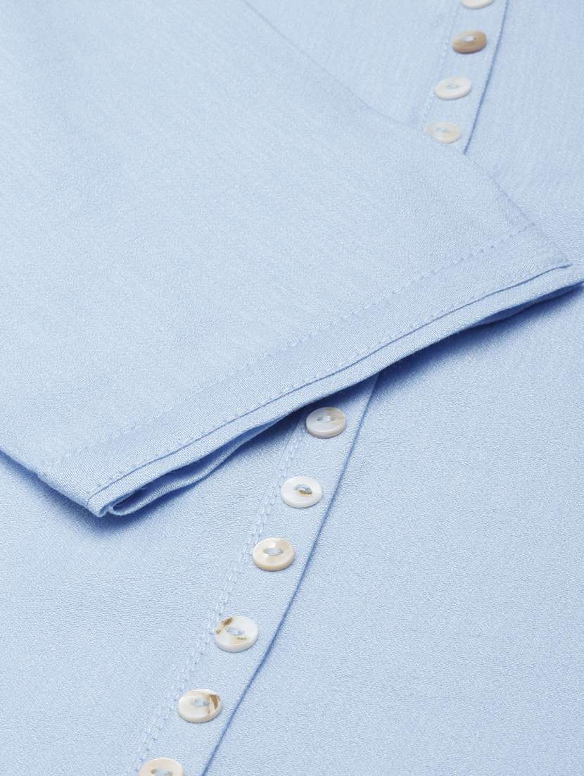 women three quarter sleeve straight kurta - 20960953 -  Standard Image - 7