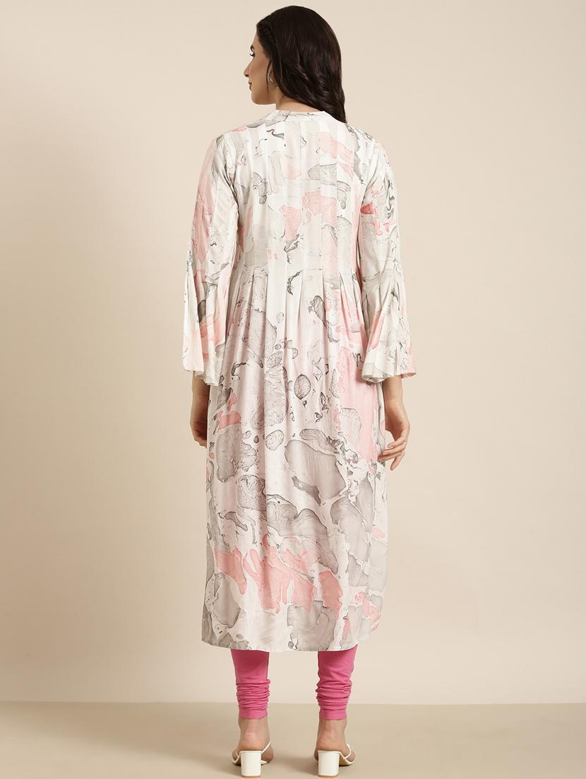 women bell sleeve a-line kurta - 20961036 - Standard Image - 2