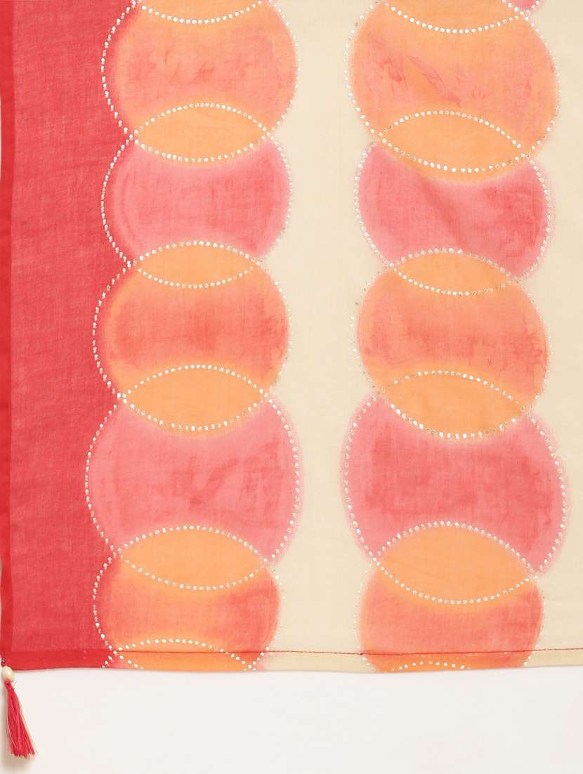 women beige geometric kurta pant set with dupatta - 20961094 -  Standard Image - 7