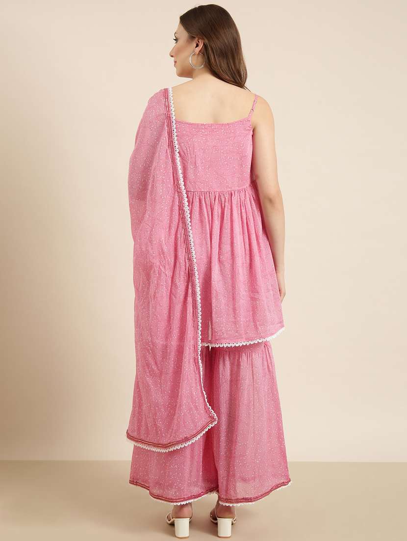 women floral printed kurta sharara set with dupatta - 20961162 -  Standard Image - 2