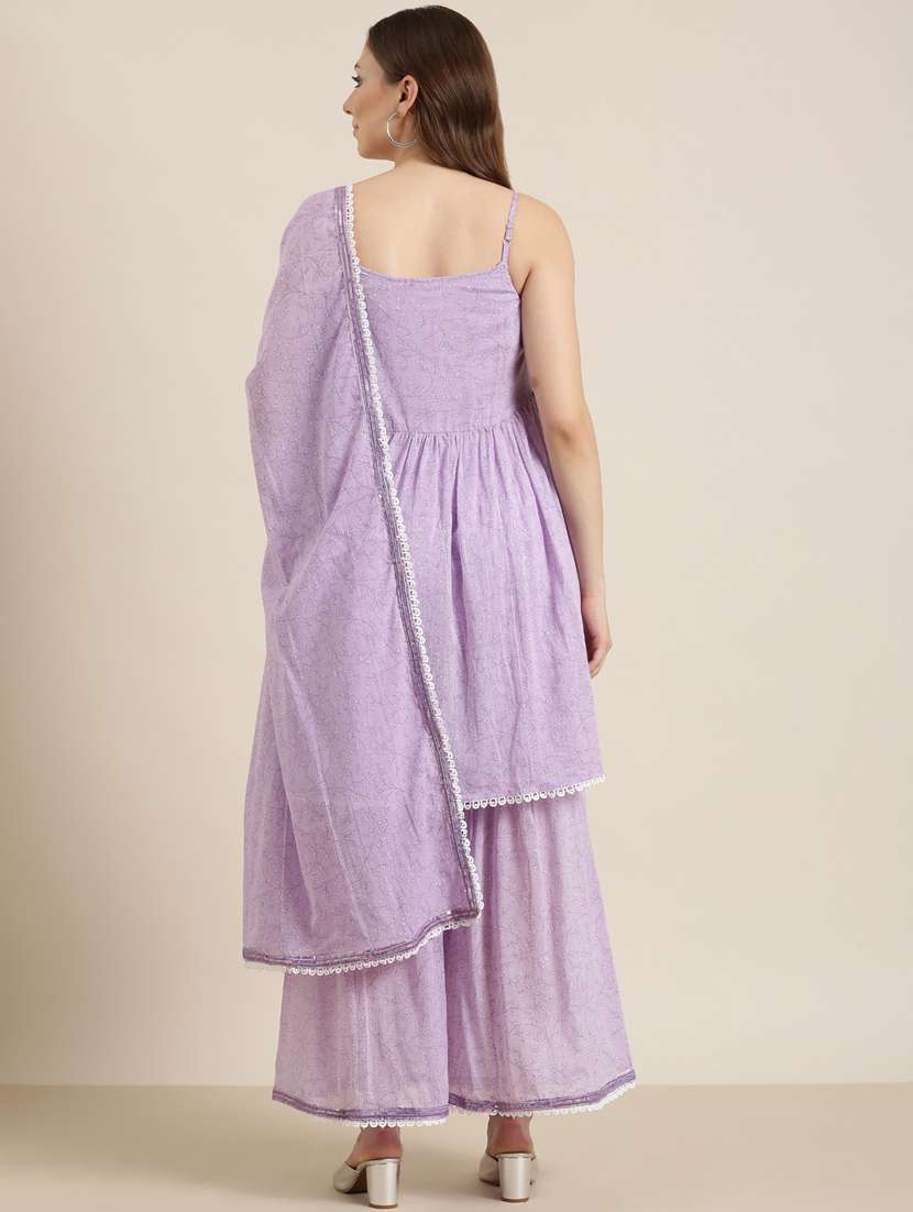 women floral kurta sharara set with dupatta - 20961163 -  Standard Image - 2